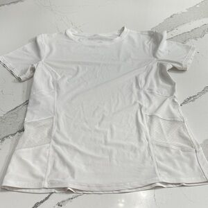 Lululemon Cross Court Play White Women's Short Sleeve Tee | Size 4